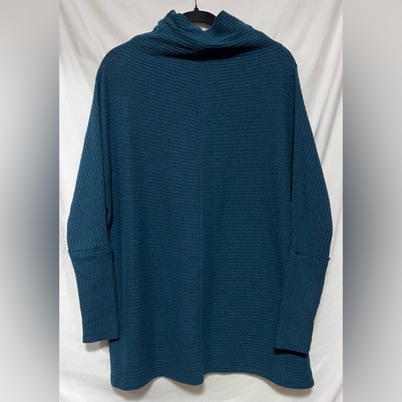 Free People We The Free Kitty Thermal Mock Cowl Neck Oversized Tunic Sweater - Picture 11 of 12